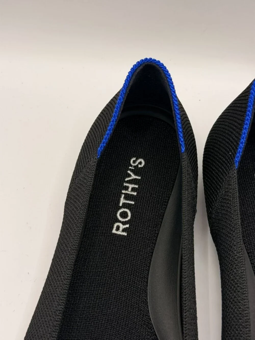 Rothy's Women The Ballet Knit Black Flat Sz 7.5